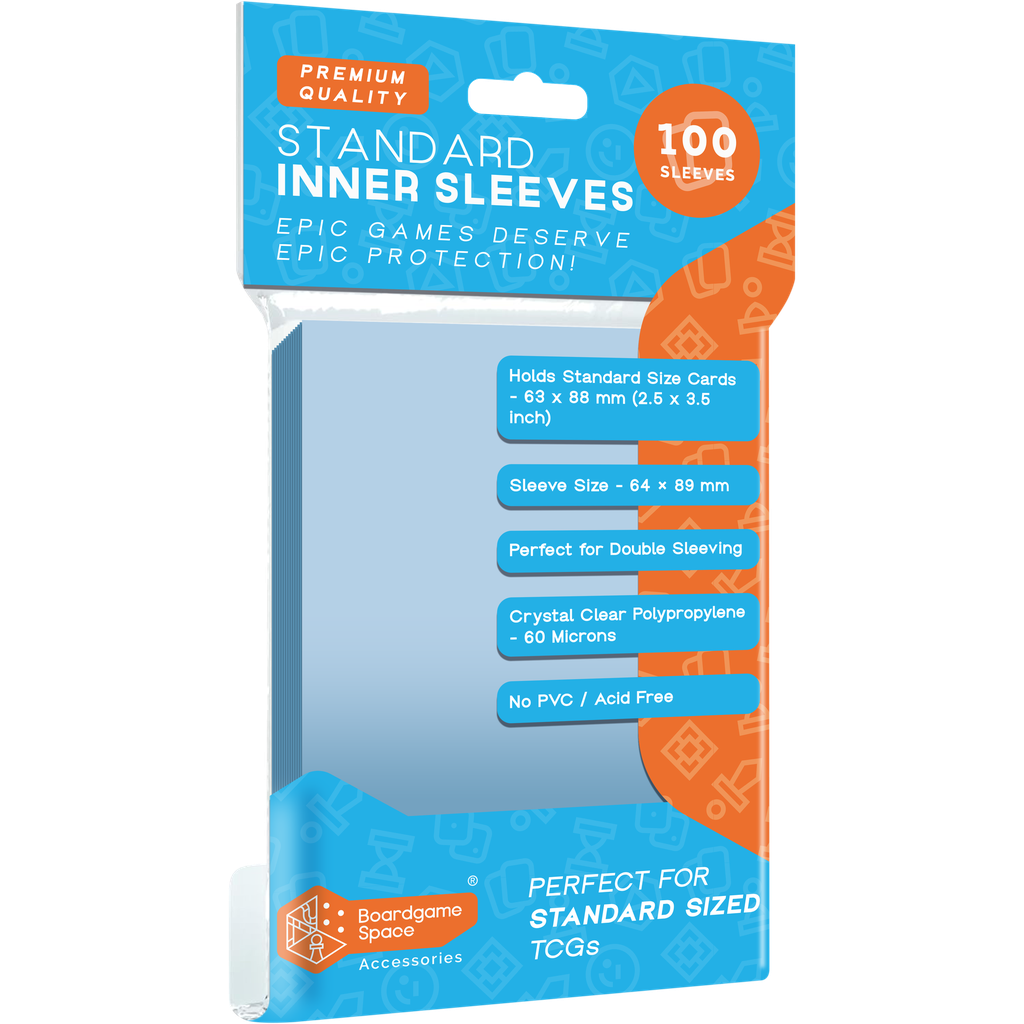 Sleeves: BGS - Standard Inner (63 x 88mm) (x100) - Clear