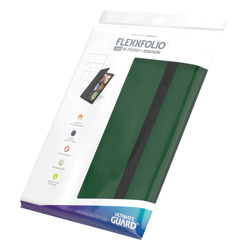 Portfolio: Ultimate Guard - Flexxfolio 360 18-Pocket Xenoskin - Green