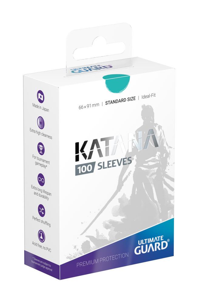 Sleeves: Ultimate Guard - Katana Sleeves Standard Size (x100) - Turquoise