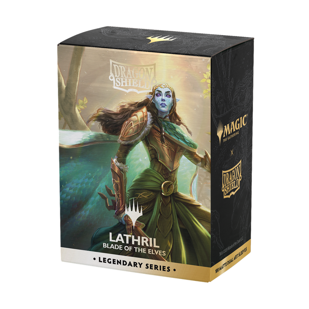 Sleeves: Dragon Shield - Standard Size - Dual Art (x100) - Lathril, Blade of the Elves