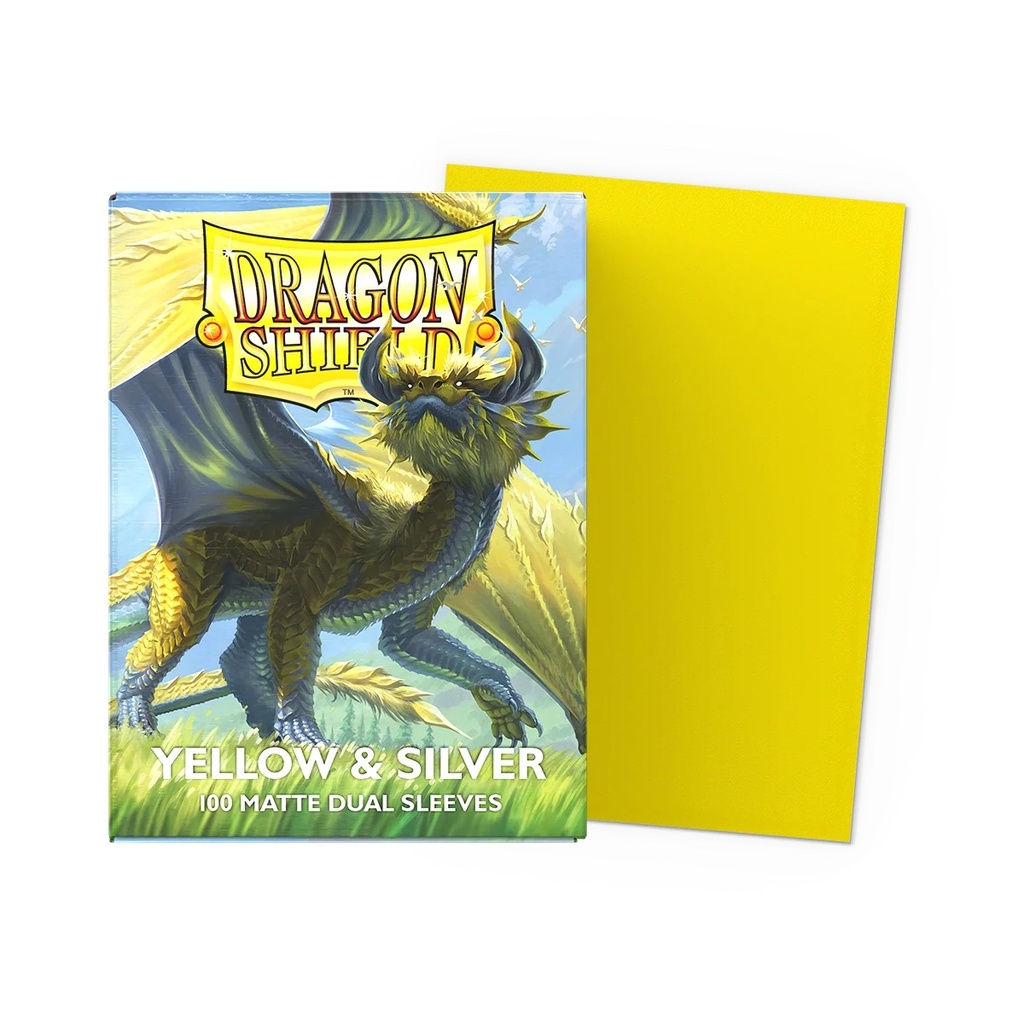 Sleeves: Dragon Shield - Standard - Dual Matte (x100) - Yellow & Silver