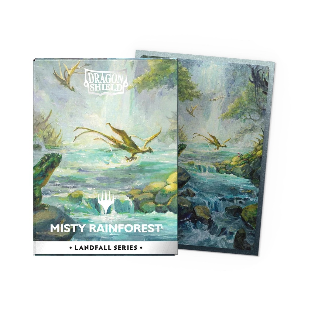 Sleeves: Dragon Shield - Standard - Dual Matte Art (x100) - MTG Landfall Series - Misty Rainforest