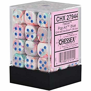 Dice: Chessex - Festive - 12mm D6 (x36)