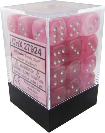 Dice: Chessex - Ghostly Glow - 12mm D6 (x36)