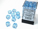 Dice: Chessex - Borealis, Luminary - 12mm D6 (x36) - Icicle/light blue