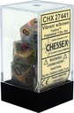 Dice: Chessex - Festive - Poly Set (x7) - Vibrant/Brown