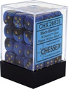 Dice: Chessex - Gemini - 12mm D6 (x36) - Black-Blue/Gold