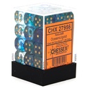 Dice: Chessex - Nebula, Luminary - 12mm D6 (x36) - Oceanic/Gold