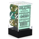 Dice: Chessex - Nebula, Luminary - 16mm D6 (x12) - Spring/White