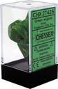 Dice: Chessex - Vortex - Poly Set (x7) - Green/Gold