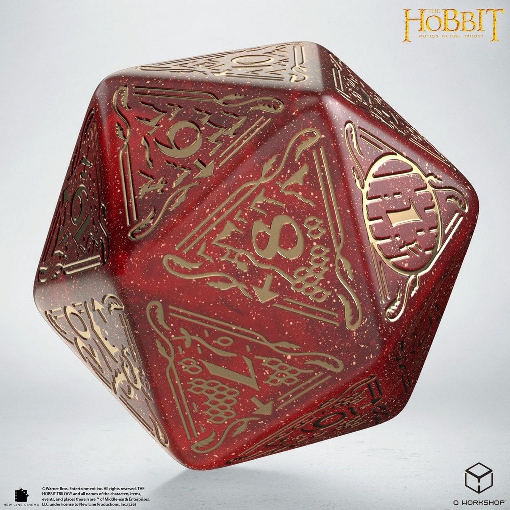 Dice: Q-Workshop - The Hobbit - Spindown D20 TCG Jumbo Die - Ember