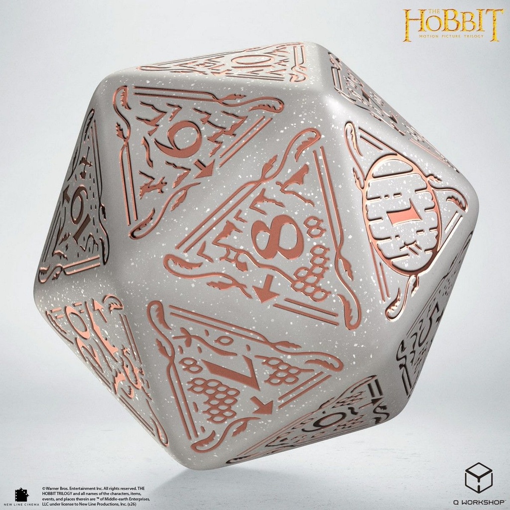 Dice: Q-Workshop - The Hobbit - Spindown D20 TCG Jumbo Die - Radiant