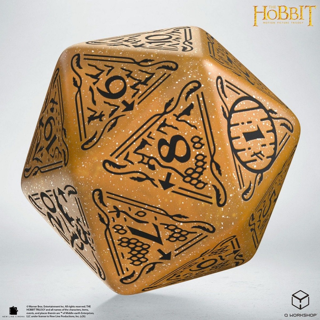 Dice: Q-Workshop - The Hobbit - Spindown D20 TCG Jumbo Die - Solaris