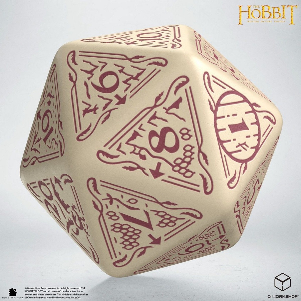 Dice: Q-Workshop - The Hobbit - Spindown D20 TCG Jumbo Die - Terra