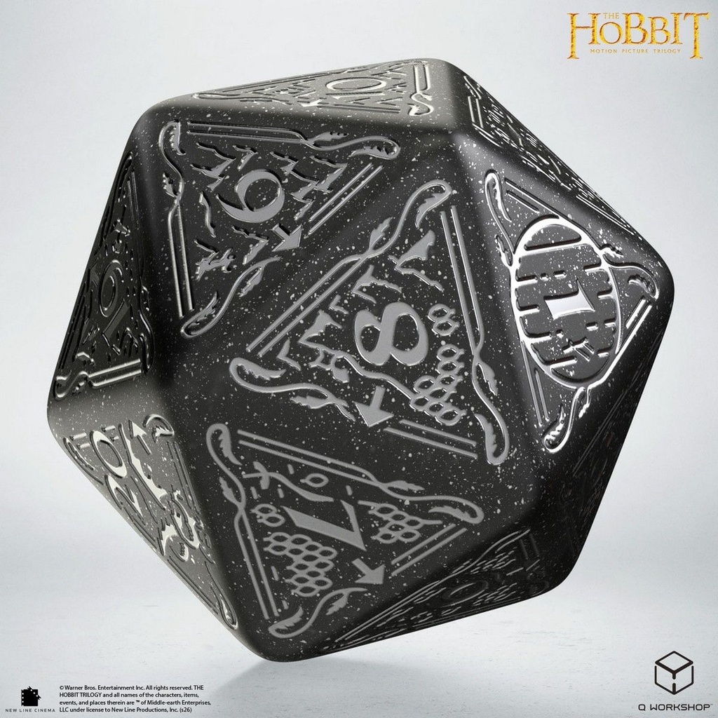Dice: Q-Workshop - The Hobbit - Spindown D20 TCG Jumbo Die - Umbral