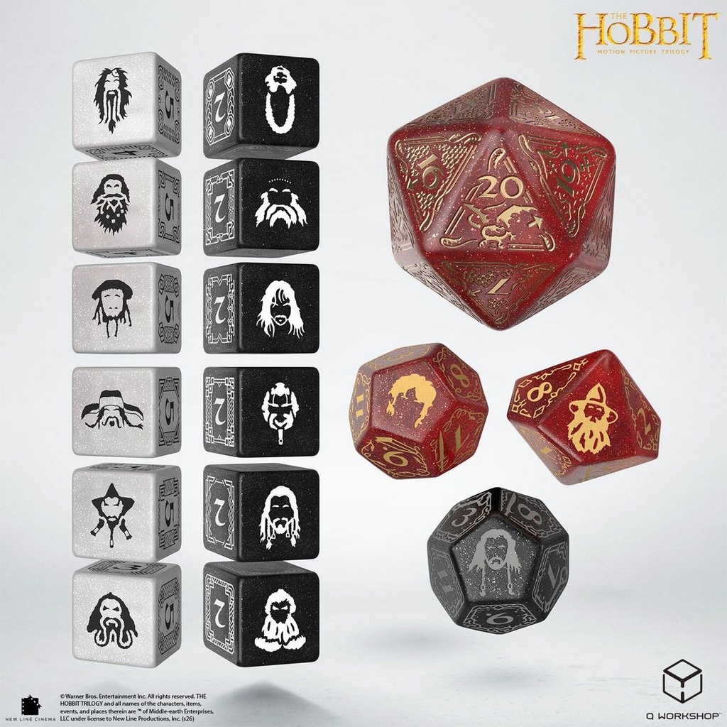 Dice: Q-Workshop - The Hobbit - TCG Dice Set - Ember Hearth
