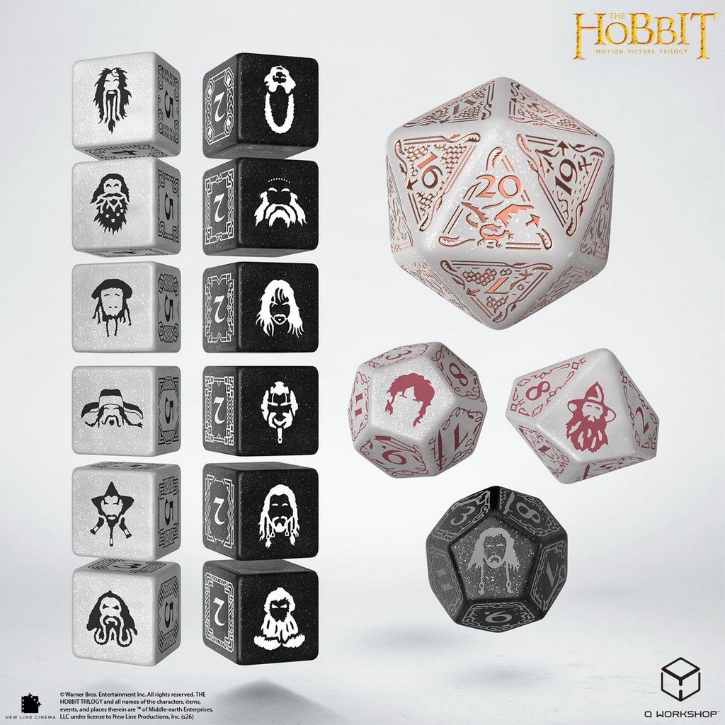 Dice: Q-Workshop - The Hobbit - TCG Dice Set - Radiant Dawn
