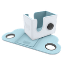 Deckbox: Dragon Shield - Dragon Box 80+ White & Aqua