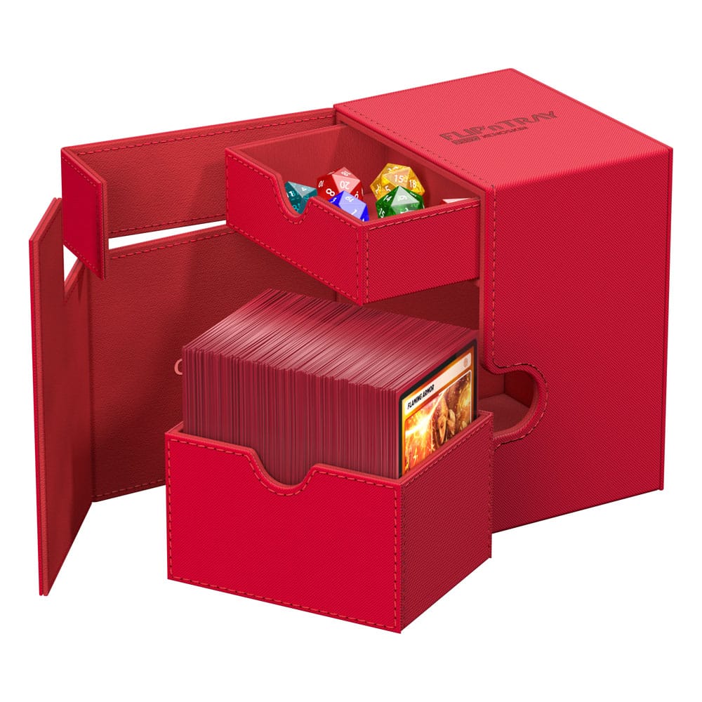 Deck Box: Ultimate Guard - Flip'n'Tray 133+ Xenoskin - Red