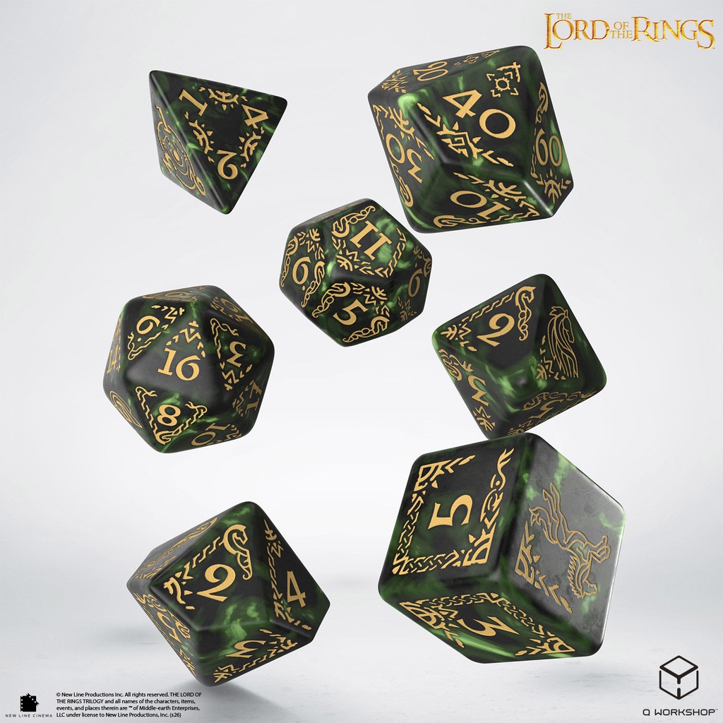Dice: Q-Workshop - Lord of the Rings - Rohan Dice Set