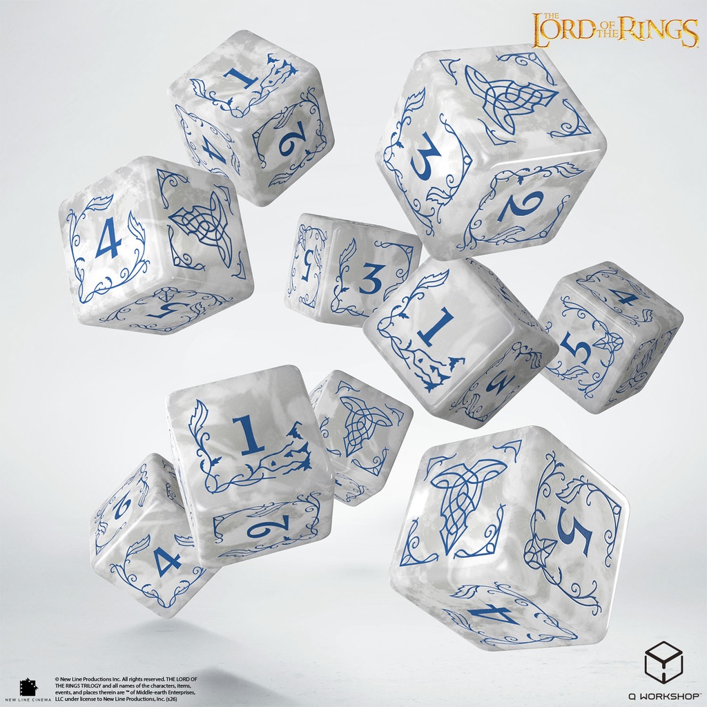 Dice: Q-Workshop - Lord of the Rings - Rivendell 10xD6 Dice Set