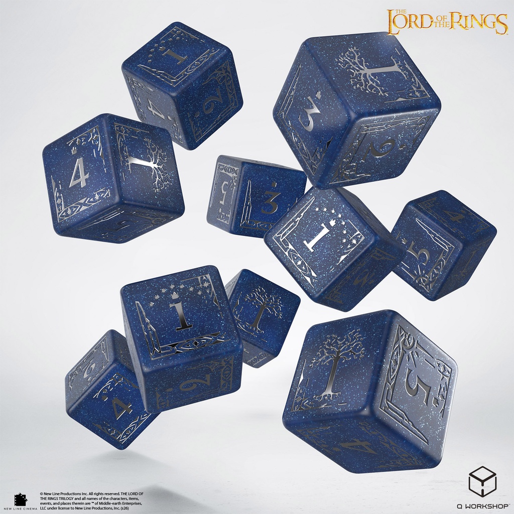 Dice: Q-Workshop - Lord of the Rings - Gondor 10xD6 Dice Set