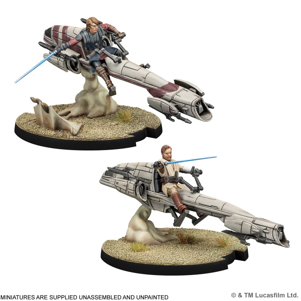 Star Wars: Legion - Galactic Republic - Jedi General on BARC Speeder