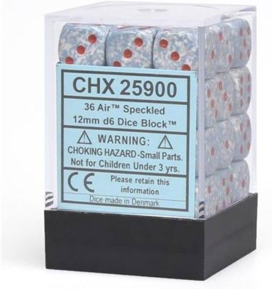 Dice: Chessex - Speckled - 12mm D6 (x36) - Air