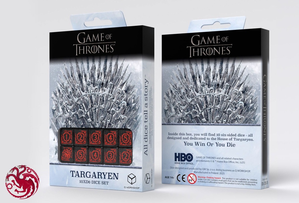 Dice: Q-Workshop - Game of Thrones - Targaryen D6(x10)