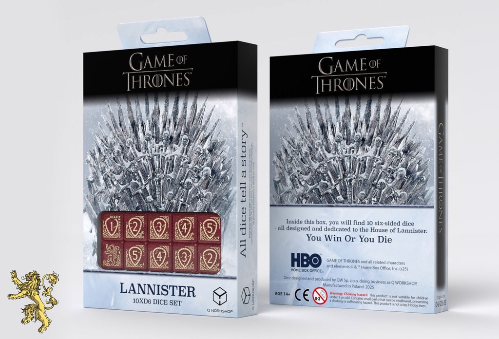 Dice: Q-Workshop - Game of Thrones - Lannister D6(x10)