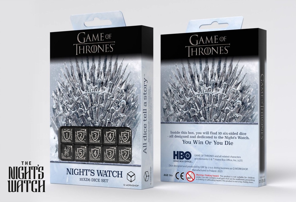 Dice: Q-Workshop - Game of Thrones - Night Watch D6(x10)