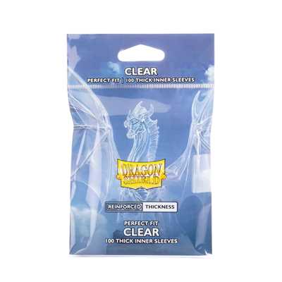 Sleeves: Dragon Shield - Standard - Perfect Fit - Thick - Clear (x100)