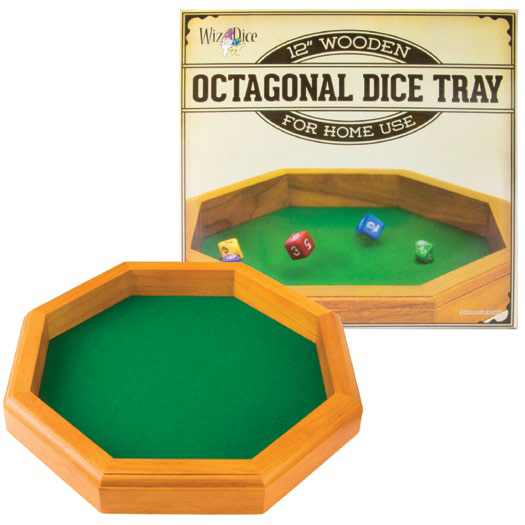 Dice Tray: Wiz Dice - Wooden, Octagonal (12") (Damaged)