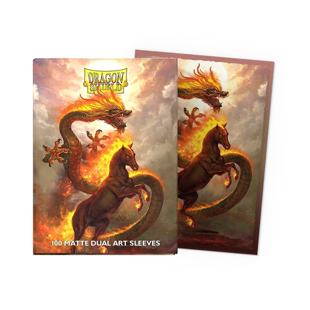 Sleeves: Dragon Shield - Standard - Dual Matte Art (x100) - Fire Horse