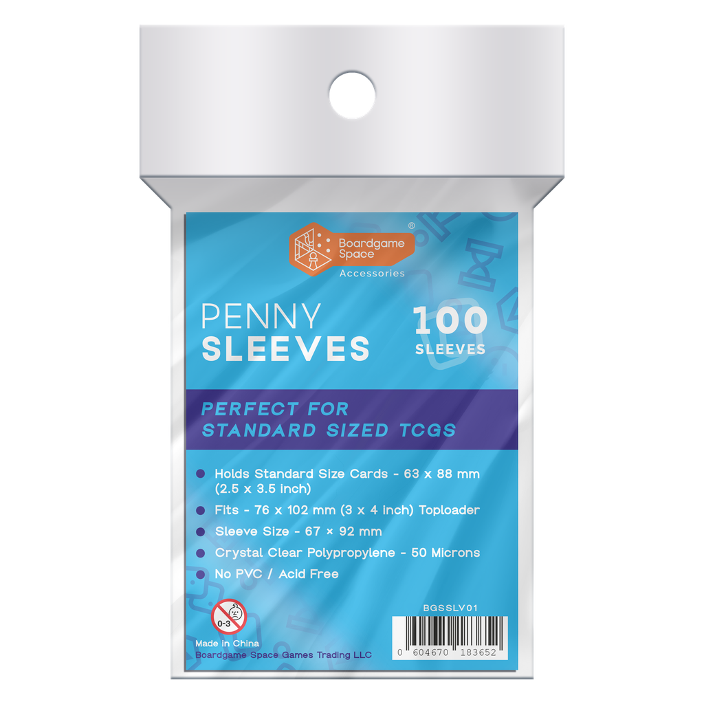 Sleeves: BGS - Penny Sleeves (63 x 88mm) (x100) - Clear