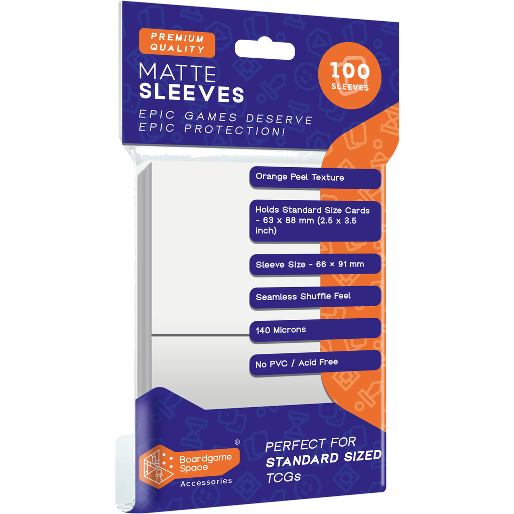 Sleeves: BGS - Matte (66 x 91mm) (x100) - White