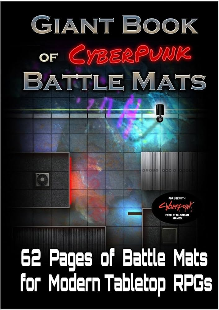 RPG Battle Mats: Books of Battle Mats & Tokens for Cyberpunk RED - The Cyberpunk Set