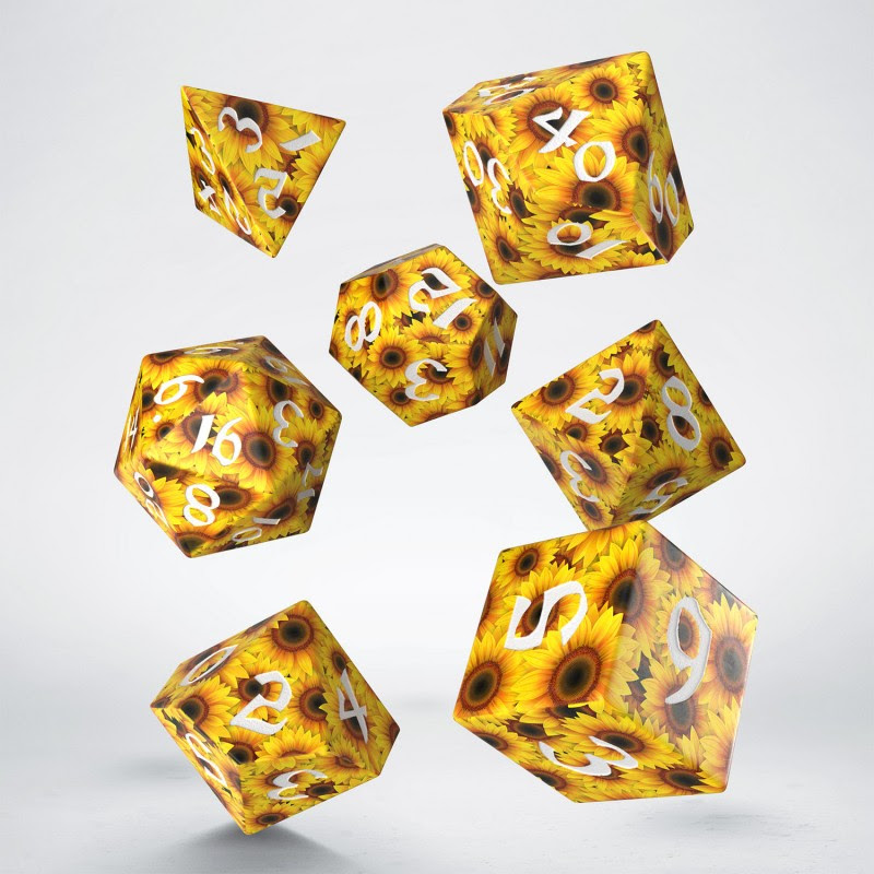 Dice: Q-Workshop - Full Art Dice Set - Sunflower