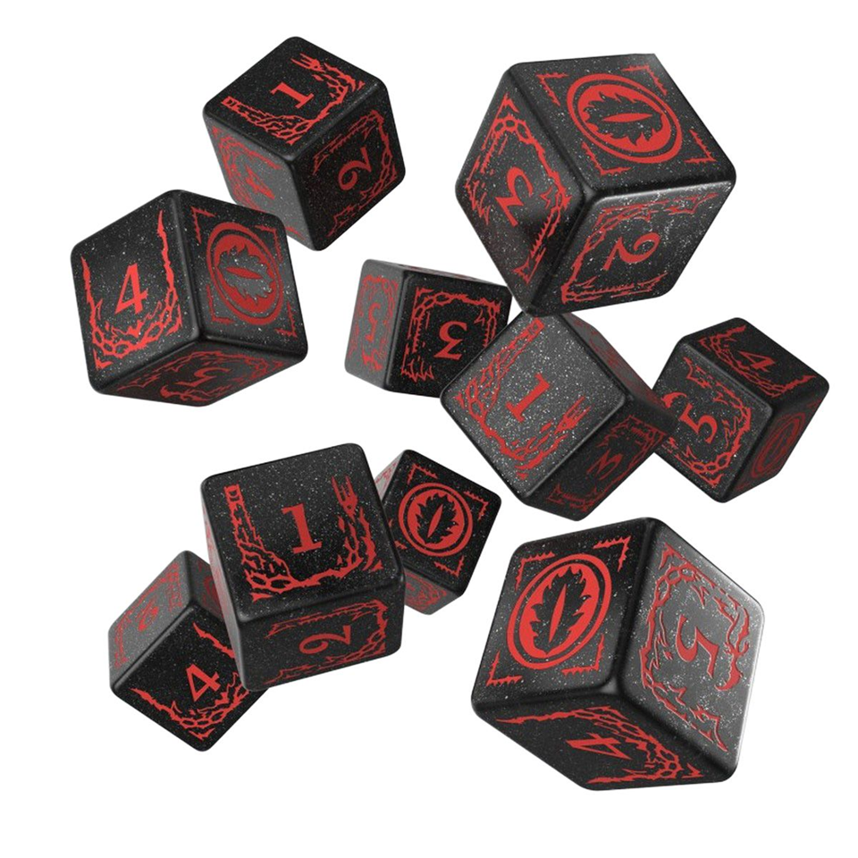 Dice: Q-Workshop - Lord of the Rings - Mordor 10xD6 Dice Set