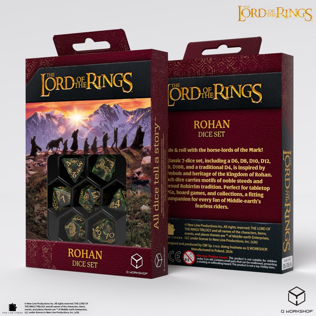 Dice: Q-Workshop - Lord of the Rings - Rohan Dice Set