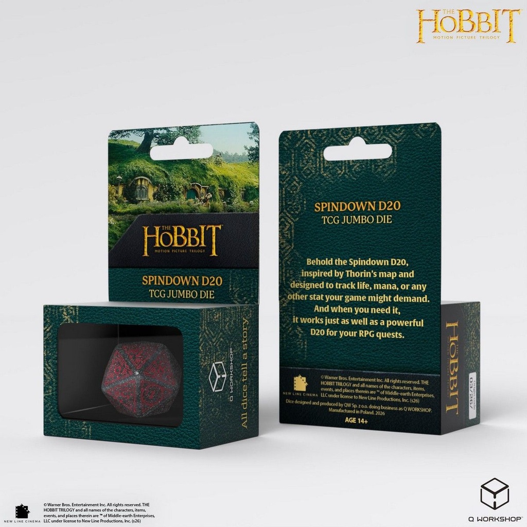 Dice: Q-Workshop - The Hobbit - Spindown D20 TCG Jumbo Die - Lunaris