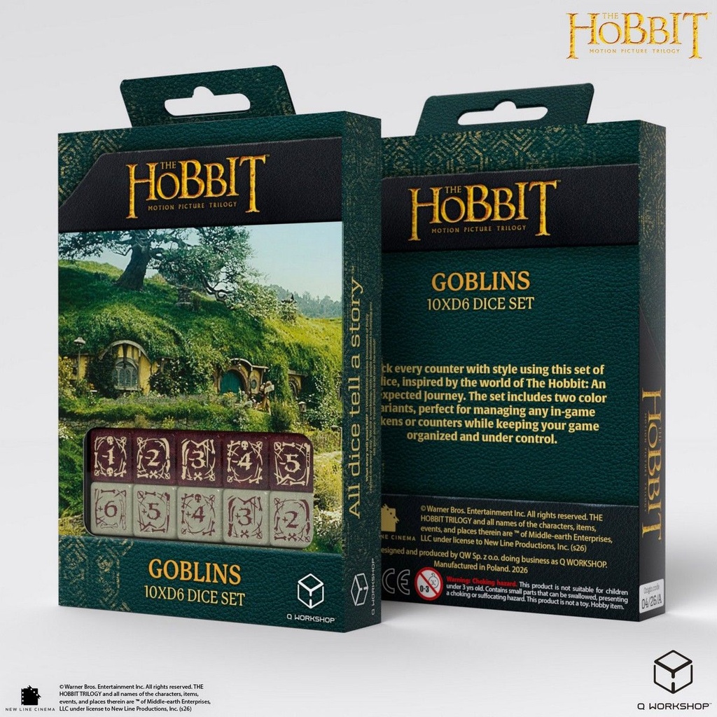Dice: Q-Workshop - The Hobbit - TCG 10x D6 - Goblins