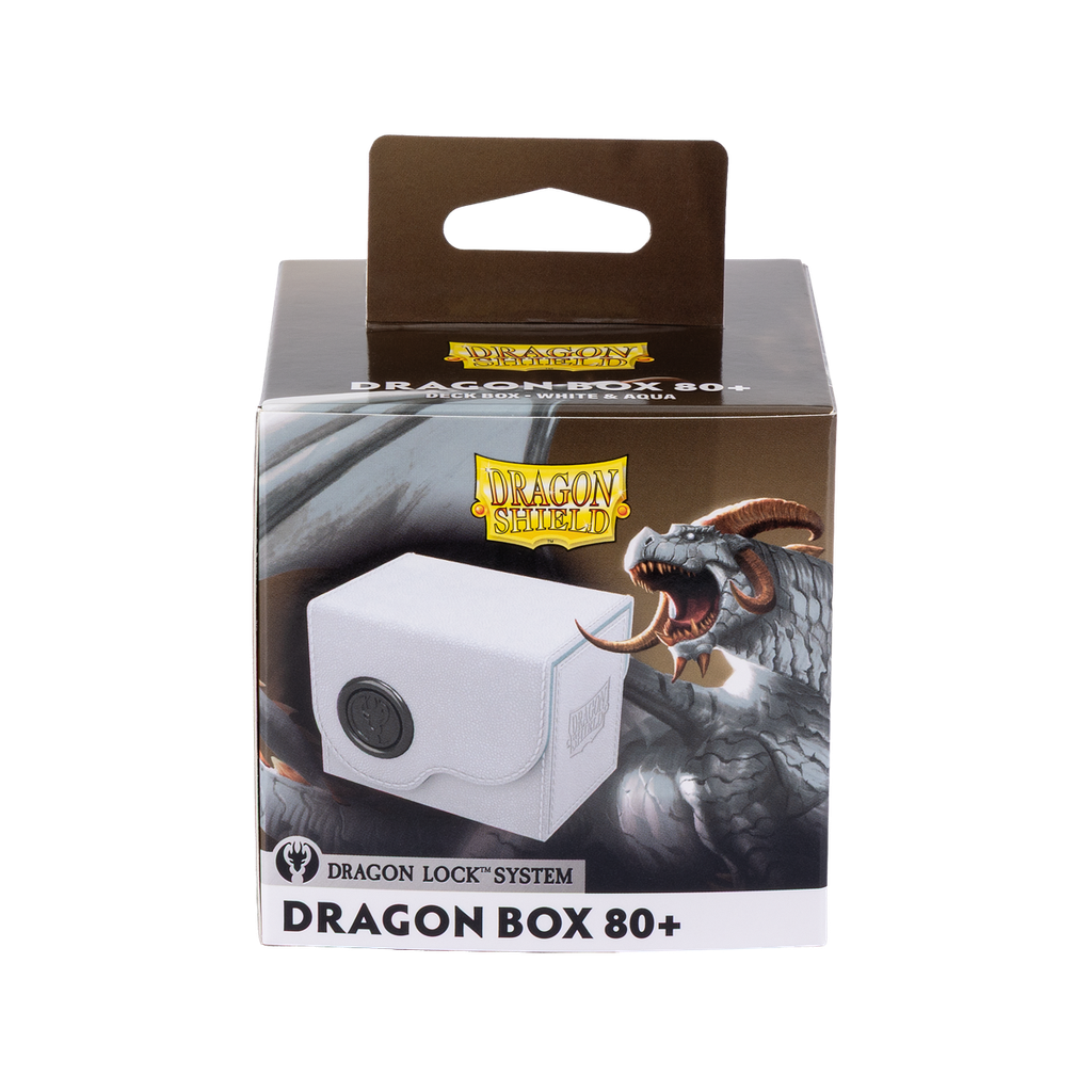 Deckbox: Dragon Shield - Dragon Box 80+ White & Aqua