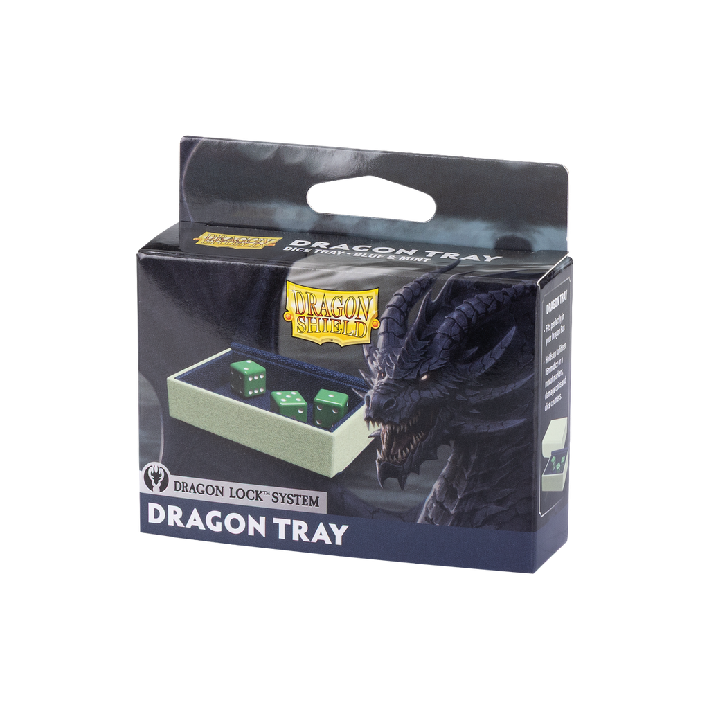Dice Tray: Dragon Shield - Dragon Tray - Blue & Mint