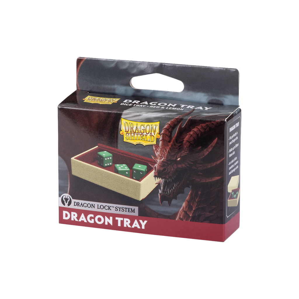 Dice Tray: Dragon Shield - Dragon Tray - Red & Lemon