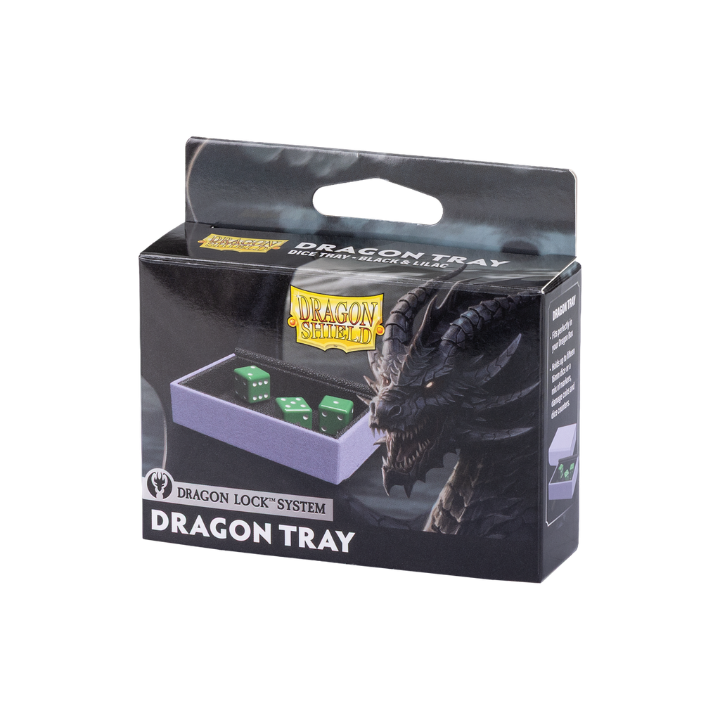 Dice Tray: Dragon Shield - Dragon Tray - Black & Lilac