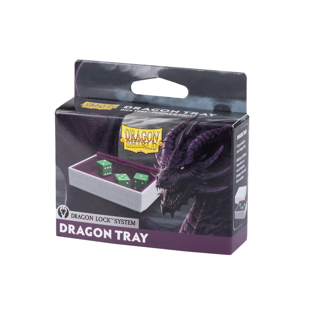 Dice Tray: Dragon Shield - Dragon Tray - Purple & Frost
