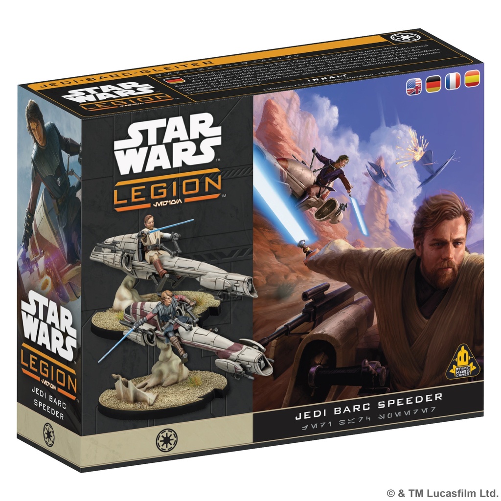 Star Wars: Legion - Galactic Republic - Jedi General on BARC Speeder