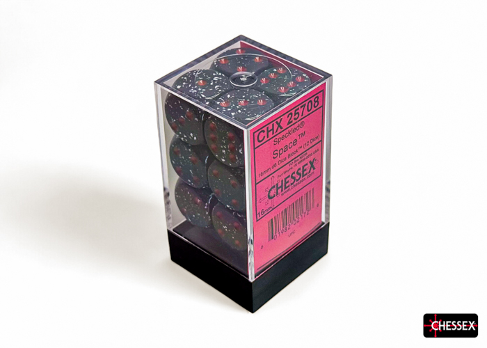 Dice: Chessex - Speckled - 16mm D6 (x12) - Space