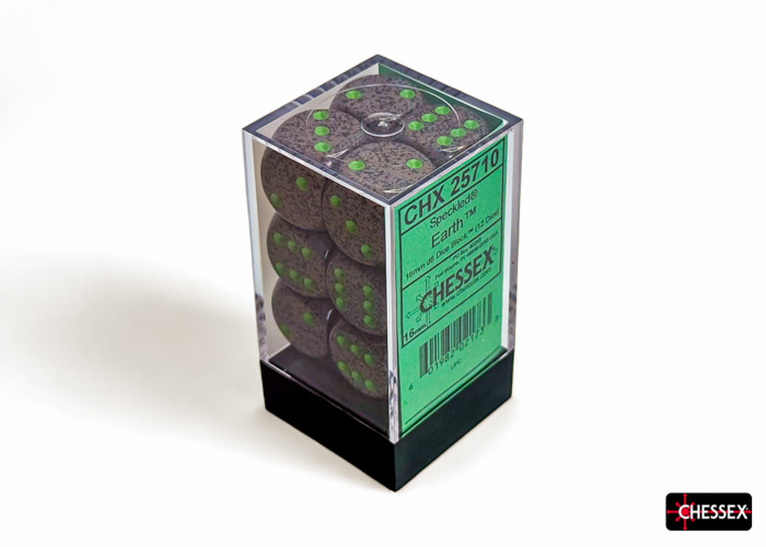 Dice: Chessex - Speckled - 16mm D6 (x12) - Earth